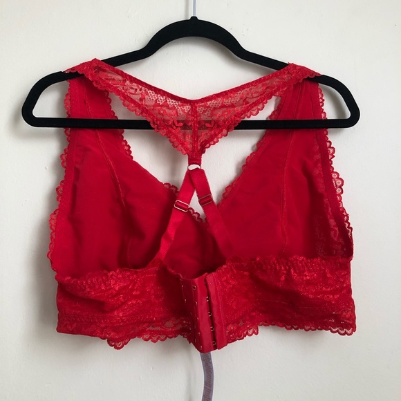 Savage X Fenty Red Lace Racerback Bralette Intimates 3X - Picture 5 of 9